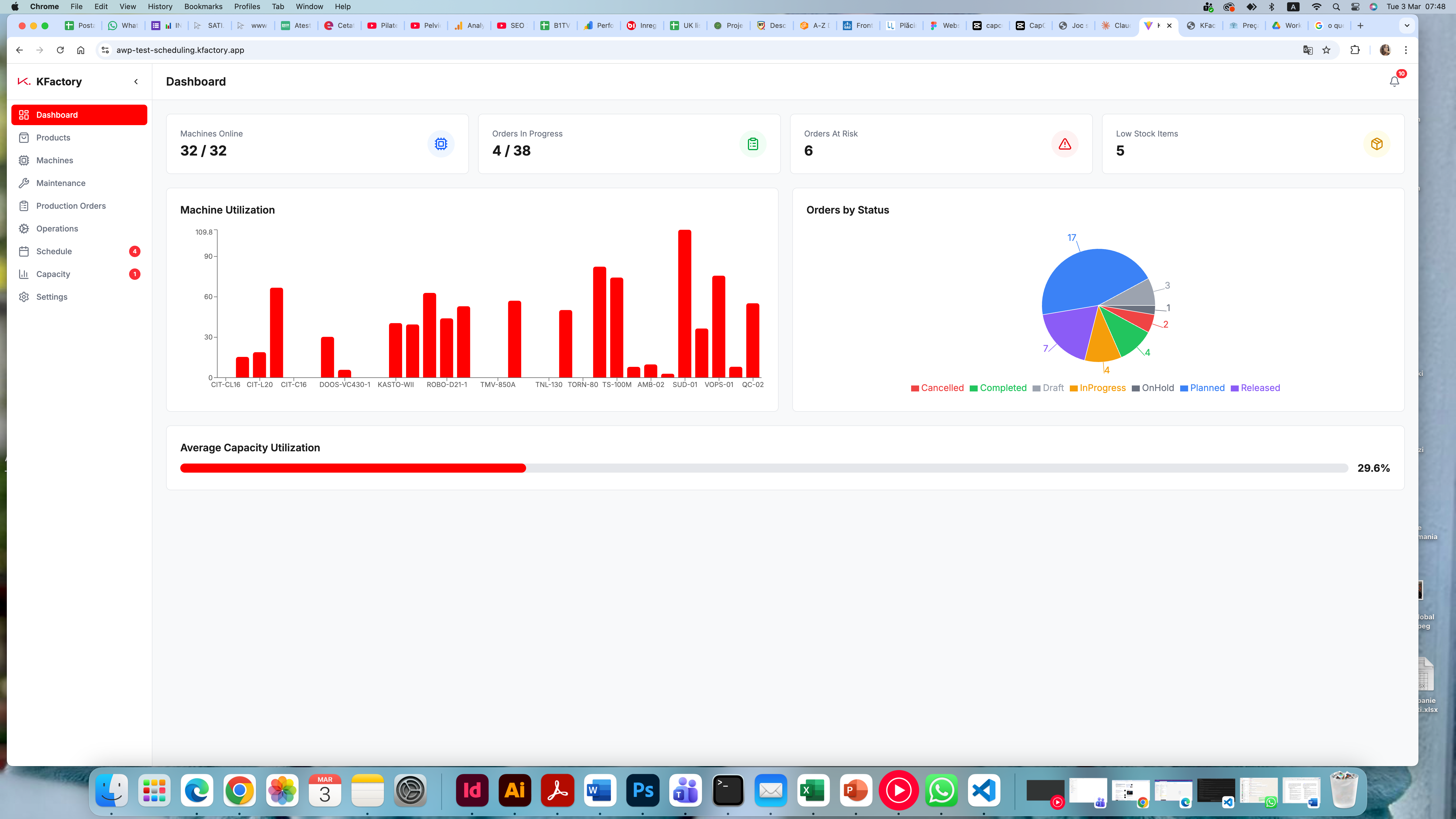 KFactory Dashboard